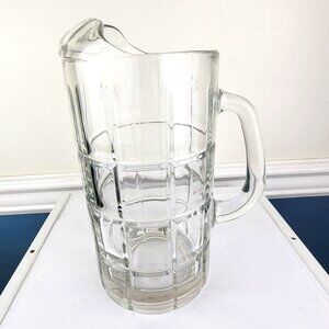 Vintage Anchor Hocking Heavyweight 50 Oz Pitcher Ice Lip Tartan